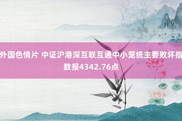 外国色情片 中证沪港深互联互通中小笼统主要败坏指数报4342.76点