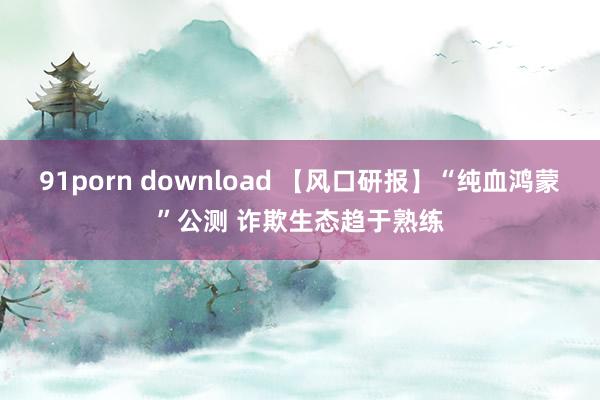 91porn download 【风口研报】“纯血鸿蒙”公测 诈欺生态趋于熟练