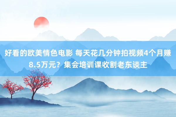 好看的欧美情色电影 每天花几分钟拍视频4个月赚8.5万元？集会培训课收割老东谈主