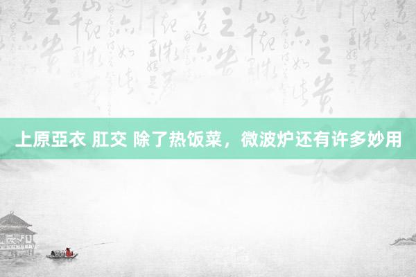 上原亞衣 肛交 除了热饭菜，微波炉还有许多妙用
