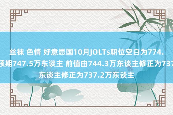 丝袜 色情 好意思国10月JOLTs职位空白为774.4万东谈主 预期747.5万东谈主 前值由744.3万东谈主修正为737.2万东谈主