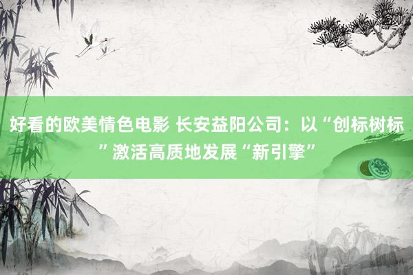 好看的欧美情色电影 长安益阳公司：以“创标树标”激活高质地发展“新引擎”
