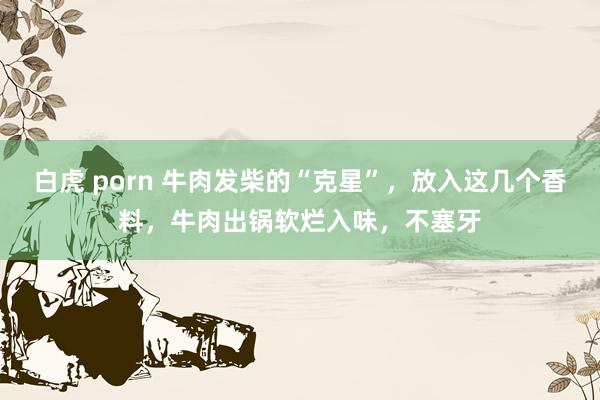 白虎 porn 牛肉发柴的“克星”，放入这几个香料，牛肉出锅软烂入味，不塞牙