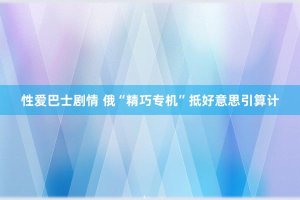 性爱巴士剧情 俄“精巧专机”抵好意思引算计