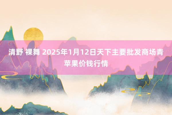 清野 裸舞 2025年1月12日天下主要批发商场青苹果价钱行情