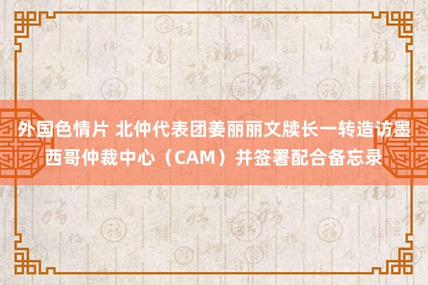 外国色情片 北仲代表团姜丽丽文牍长一转造访墨西哥仲裁中心（CAM）并签署配合备忘录