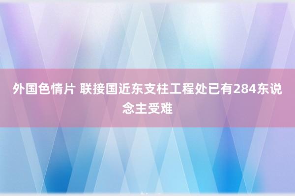 外国色情片 联接国近东支柱工程处已有284东说念主受难