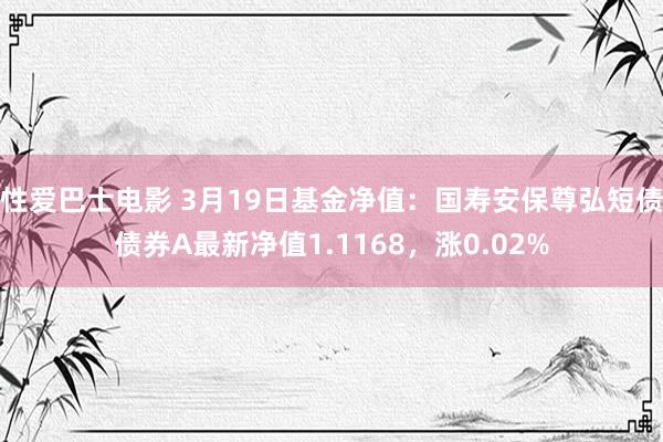 性爱巴士电影 3月19日基金净值：国寿安保尊弘短债债券A最新净值1.1168，涨0.02%