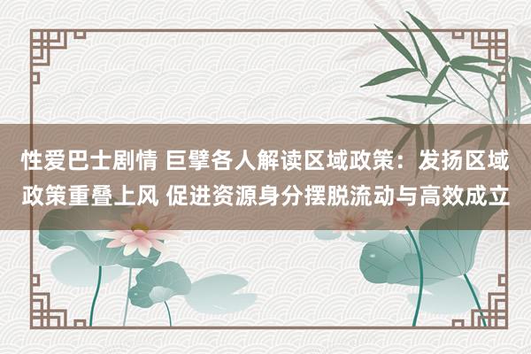 性爱巴士剧情 巨擘各人解读区域政策：发扬区域政策重叠上风 促进资源身分摆脱流动与高效成立