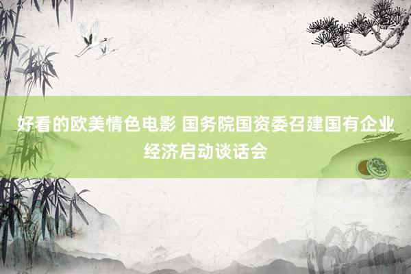 好看的欧美情色电影 国务院国资委召建国有企业经济启动谈话会