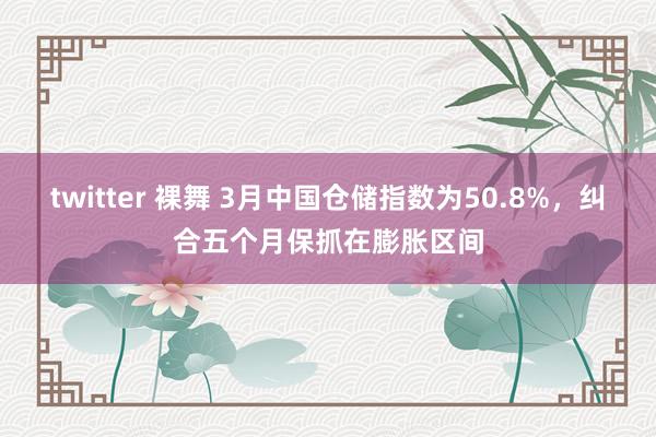 twitter 裸舞 3月中国仓储指数为50.8%，纠合五个月保抓在膨胀区间