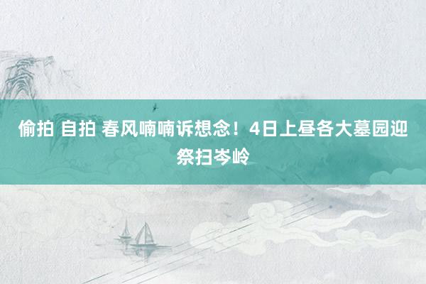 偷拍 自拍 春风喃喃诉想念！4日上昼各大墓园迎祭扫岑岭