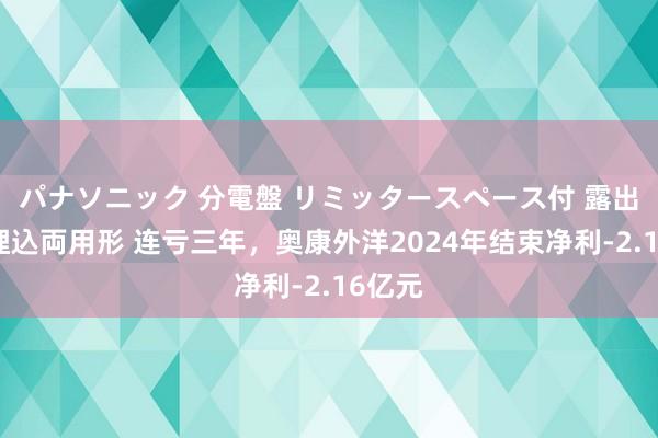 パナソニック 分電盤 リミッタースペース付 露出・半埋込両用形 连亏三年，奥康外洋2024年结束净利-2.16亿元